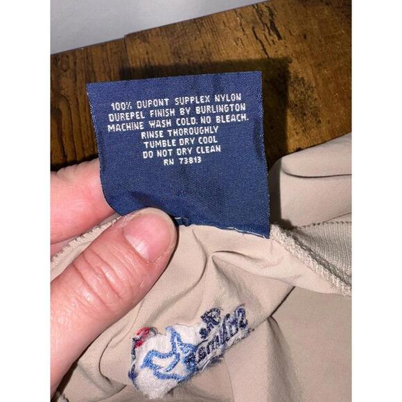 Seton Hall Nylon Golf Vest M Khaki Vtg Made in USA, Grandpa - Picture 8 of 8